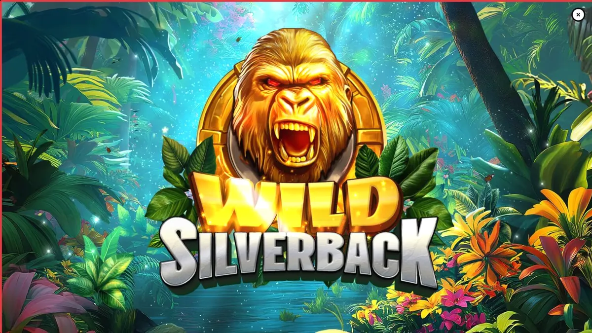 Tampilan antarmuka seluler slot Wild Silverback dengan grafis hutan yang memukau